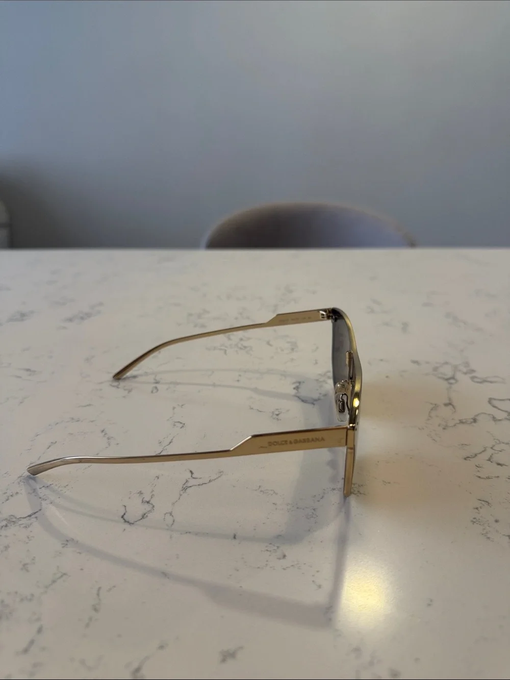 Dolce & Gabbana Brown Tinted Rectangular Sunglasses
